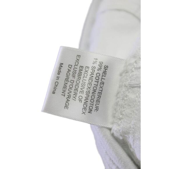 Tory Burch Womens Zipper Fly High Rise Cropped Jeans White Denim Size 29 - Picture 6 of 6